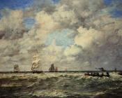 尤金 布丹 : Seascape, Les Lamaneurs